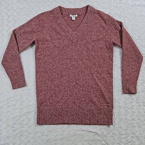 Athleta womens size small vital v-neck tunic decadent red wool cashmere blend